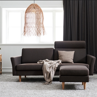 3. personers sofa | Mørkegrå stof | Nordic C 